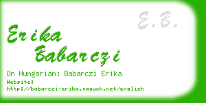 erika babarczi business card